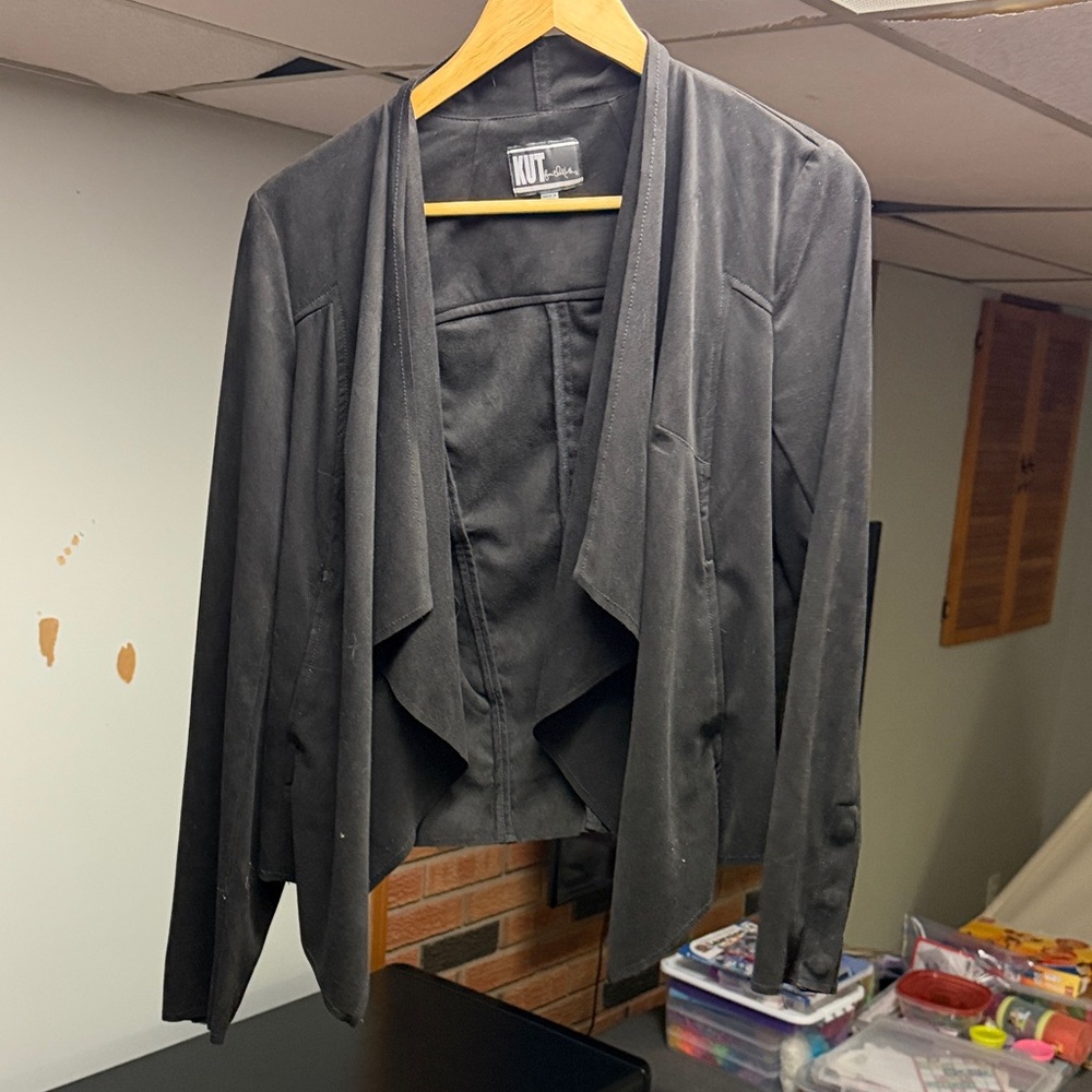 Kut from the Kloth Women's Faux Suede Drape Jacket